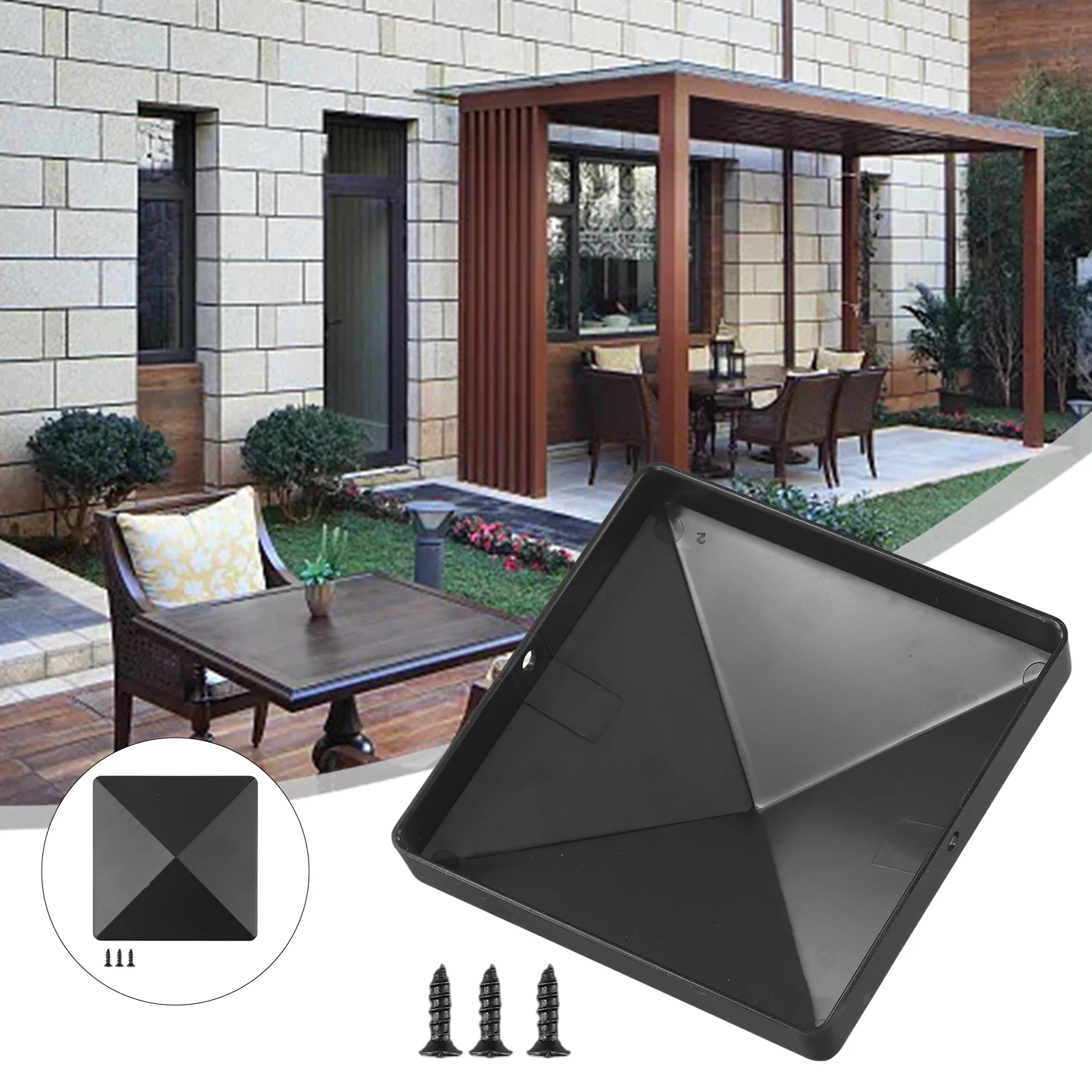 

Durable 4x4 Inch Plastic Fence Post Cap for Outdoor Wooden Fence Easy Installation Protects from Weather Damage