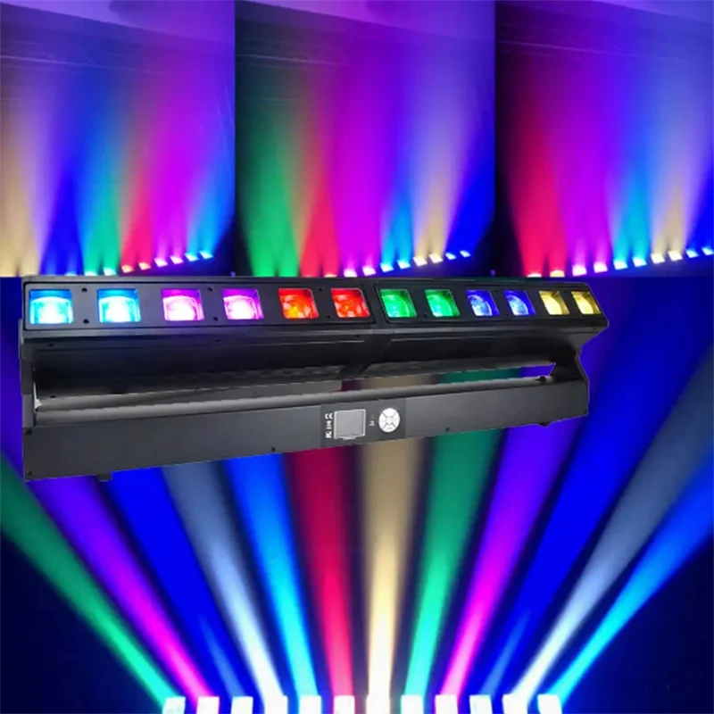 

6pcs Pixel Control Wall Event Decorative 12*40w dmx RGBW 4in1 pixel zoom wash led bar wide beam matrix moving head light