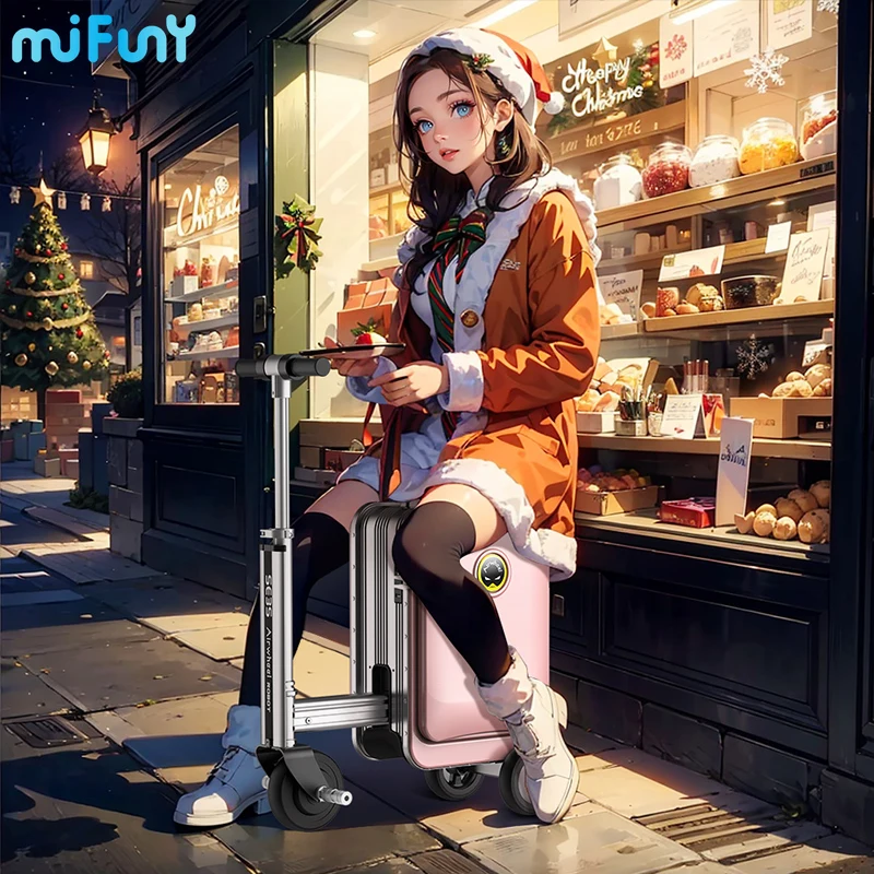 MIFUNY SE3S Electric Luggage USB Charging Pink Travel Riding The Ultra-light Mobility Scooter Carry on Luggage with Wheels