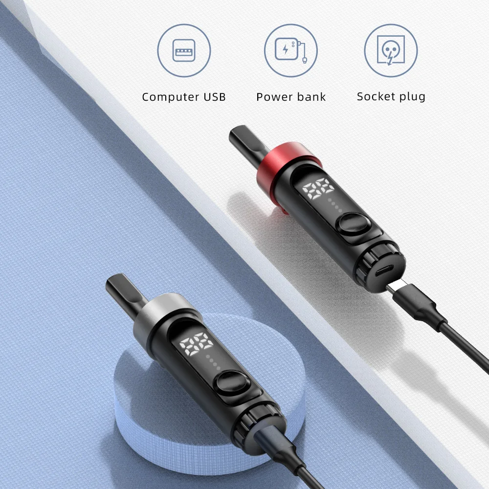 CBCBTWO 1Q Pencil Mini Walkie Talkie, Portable Two Way Radio Station for Restaurant and Hotel, USB Type C, 4 Pcs 3