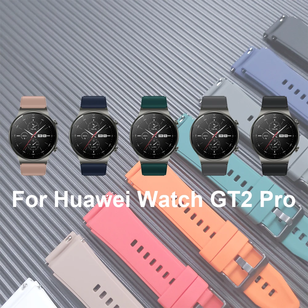 

Ремешок силиконовый для Huawei Watch GT 2 Pro, спортивный сменный Браслет в официальном стиле для наручных часов Huawei Gt2 Pro
