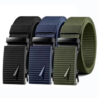 Men's Belt Automatic Metal Buckle Imitation Nylon Webbing Outdoor Work Belt Toothless Automatic Buckle Casual Sports Canvas Belt - Image 5