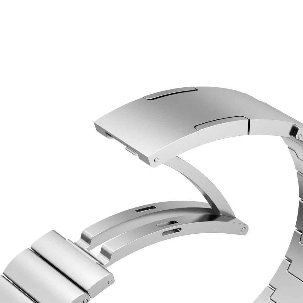 Sleek 22mm No Gaps Metal Link Bracelet Watchband Replacement Strap