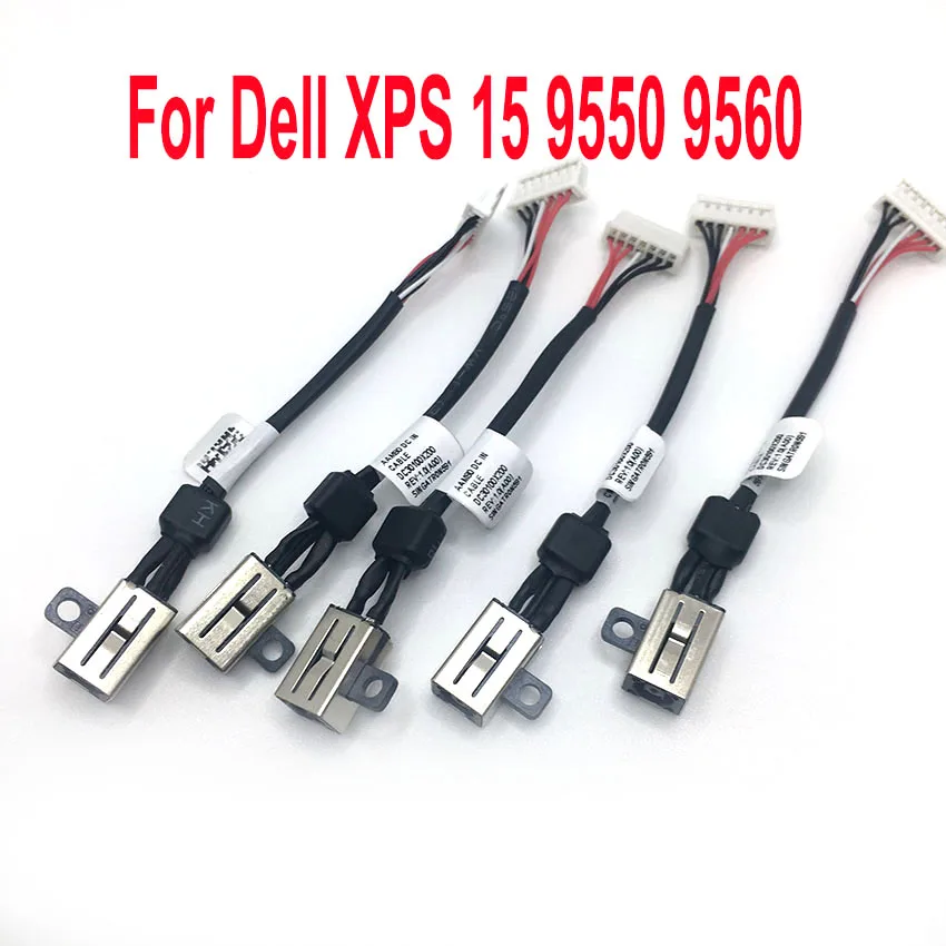 Venda Quente dc Power Jack Porto de Carregamento Soquete para Dell Xps 15 9560 9550 Preto Conexão do Computador e Conector Peças - Imagem 2