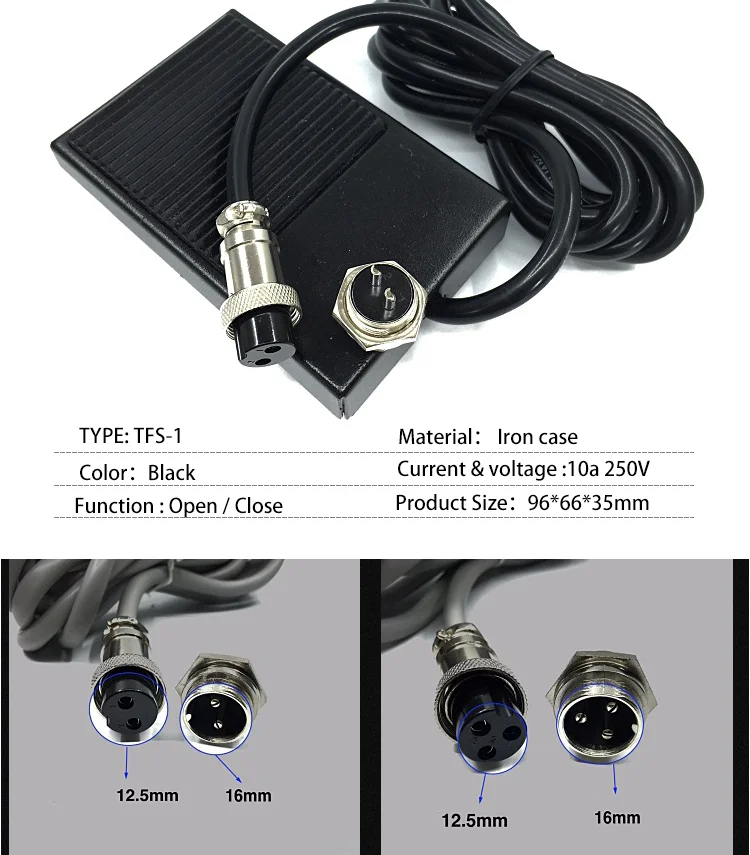 Nonslip Foot Switch Pedal Signal Controller 2 Pins 3 Pins Metal Foot Pedal Switch Pedal Switch For TIG Plasma Cutting Machine 5