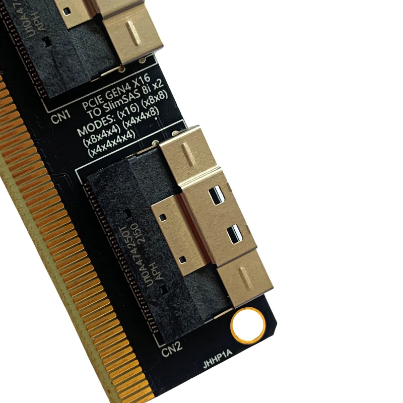 Pcie 4.0x16 a Portas Nvme-compatível Placa de Expansão Pci-e 4.0 16x para Slimsas 8i x2 Sff8654 Placa Gráfica Gpu Ssd Placa de Adaptador - Imagem 2