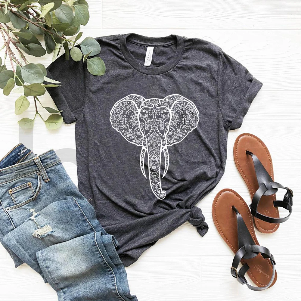 Elephant Shirt Elephant Mandela Shirt Zoo Animal Shirt Gift for