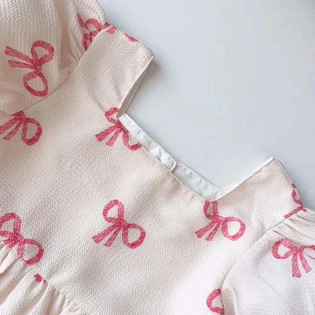 Girls Summer Bow Dress 3