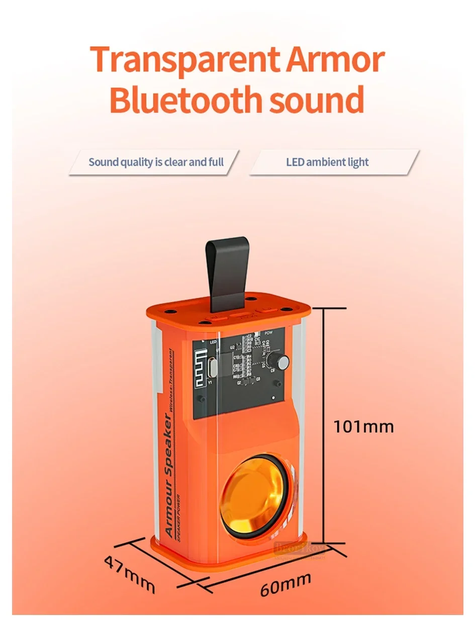 Description Picture 3 of itemBluetooth Speaker A36 LED Flashing Soundbar Portable Outdoor Indoor Subwoofer Loudspeaker Support TF Card FM Radio Waterproof