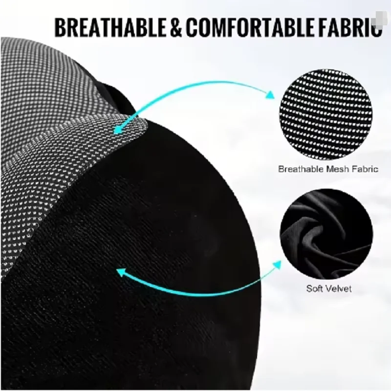 Luxurious Hooded Travel Neck Pillow with Soft Memory Foam and Velvet Cover, Includes Storage Bag