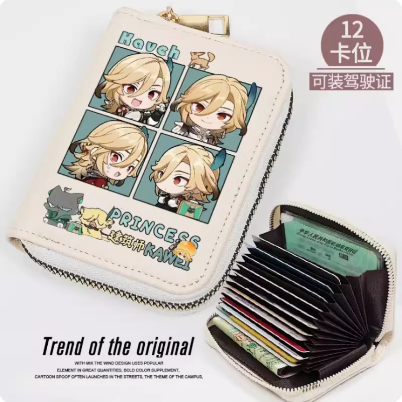 Anime Genshin Impact Kaveh Zipper Wallet Women Fold Bag Multi Card Coin Pocket Holder Fashion Wallet Gift