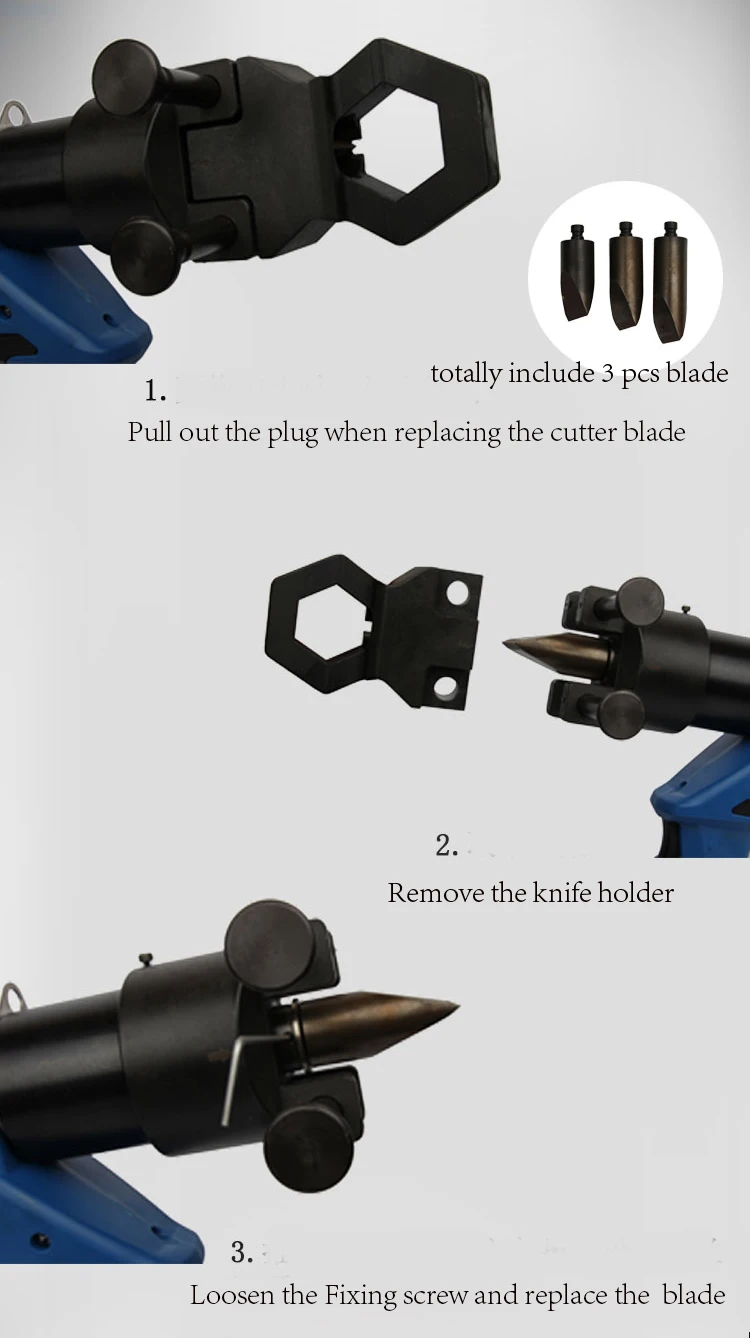 Rechargeable Hydraulic Nut Splitter M8–M24 Battery Powered Electric Nut Cutter and Crusher Tool for Bolt Removal detail image 4