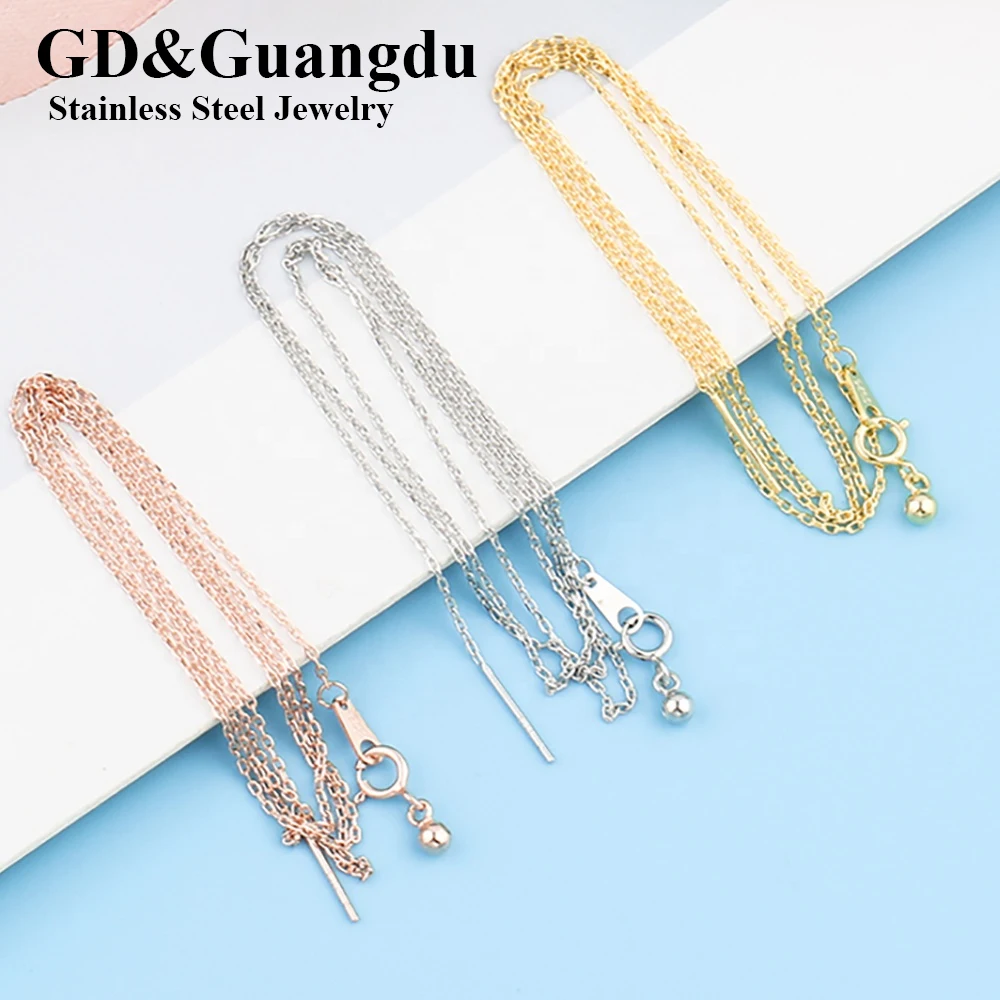 Hot sale 316 L Stainless Steel Gold Plated DIY necklace chains for jewelry making