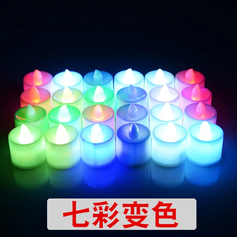 

Wholesaler Safety Colorful Decorative Mini Plastic Flameless AG10 Button Battery LED Tealight Candles For Birthday Party Wedding
