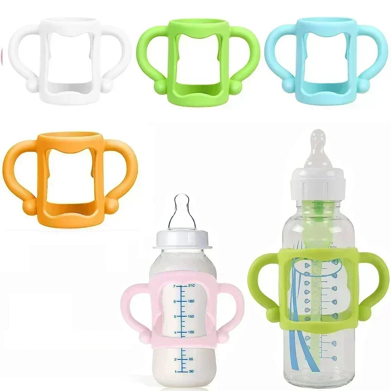 Silicone Bottle Handle Baby Bottle Handles Durable Food Grade Silicone Transitional Sippy Cup Handle Grip For Wide-Neck Baby Bottles