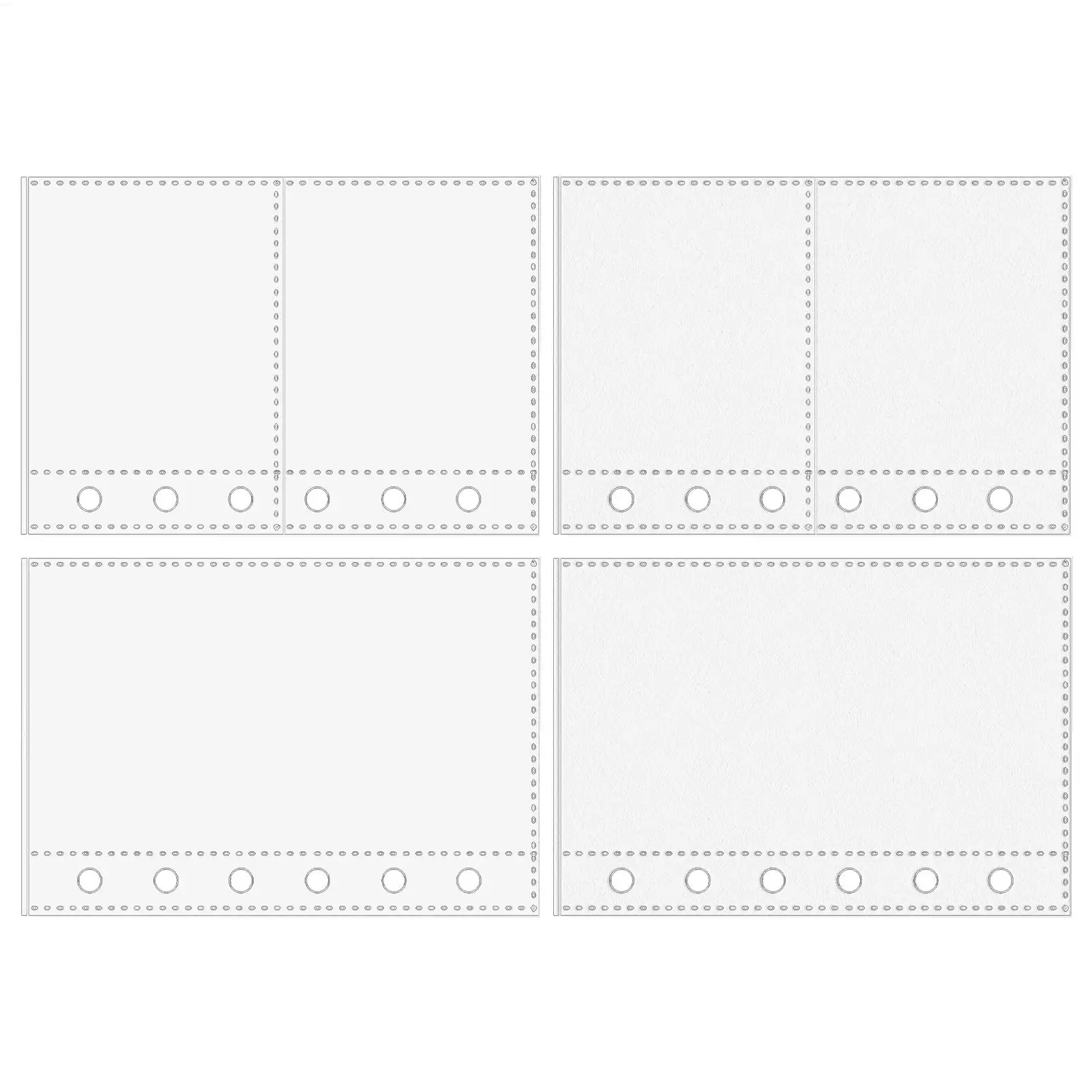 10 Stück Blatt A7 Binder Nachfüllung durchsichtige PP-Tasche 6 Ringe lose Blätter Innenseite für Idol Fotokartenhalter Buch – Detail 1