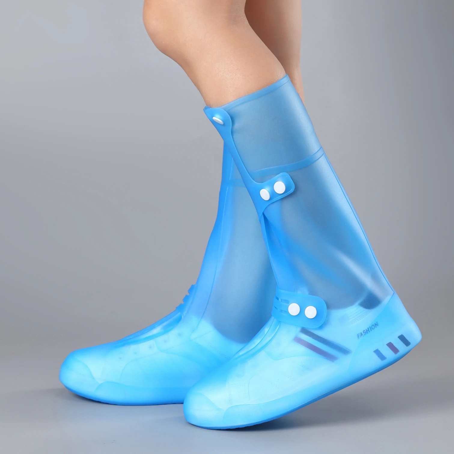 Tall visitor overshoes high tube galoshes waterproof shoes cover slip resistant overshoes rain boots protector long shoe covers shoe covers