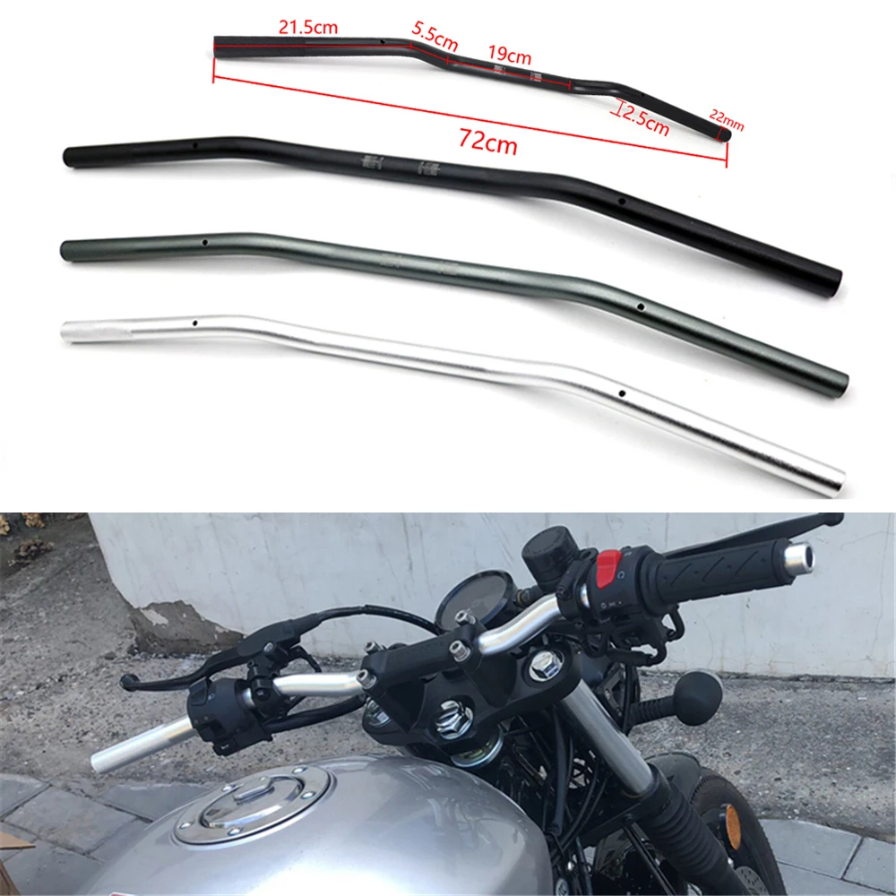 Manillares De Aluminio Universal 7/8" (22mm) - Color Dorado, Para Moto Todoterreno, Anodizado