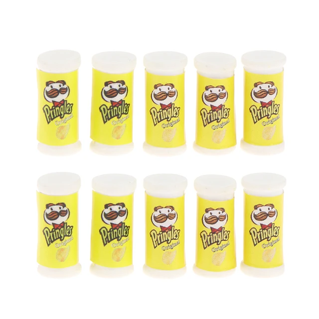 10Pcs/lot 1:12 Dollhouse Miniature Food Doll House Decoration Mini Simulation Potato Chips Bottle Modle Toy Pretend Play Kitchen 5