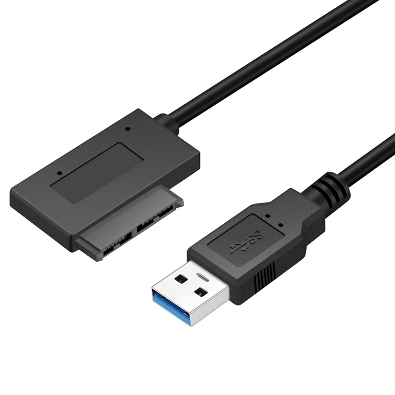 

Адаптер USB 3,0 к Mini Sata II 7 + 6 13Pin для CD/DVD ROM, тонкий кабель-переходник для ноутбука