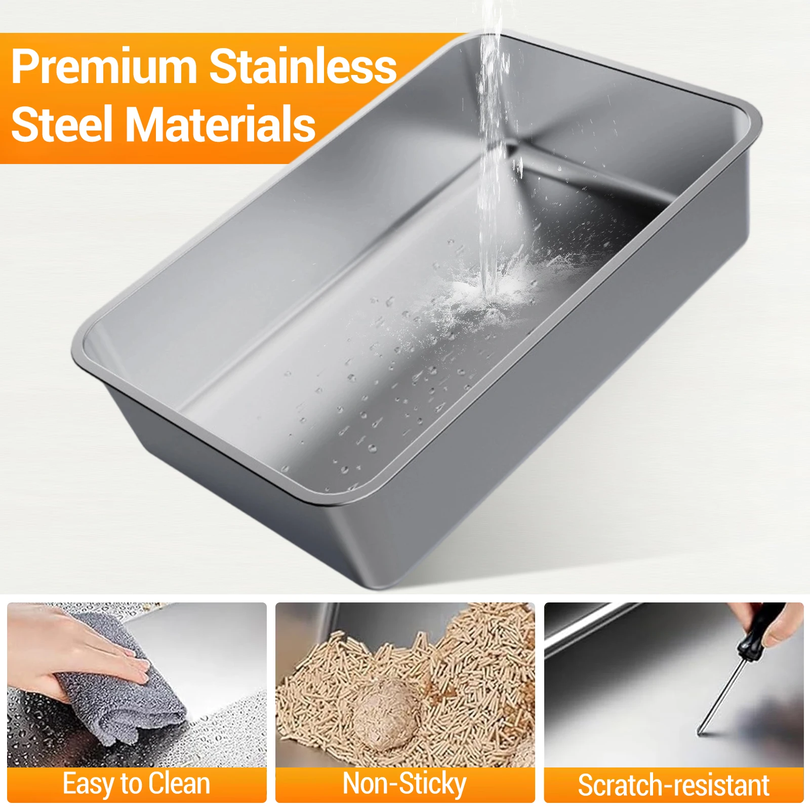 Stainless Steel Cat Litter Boxes 4