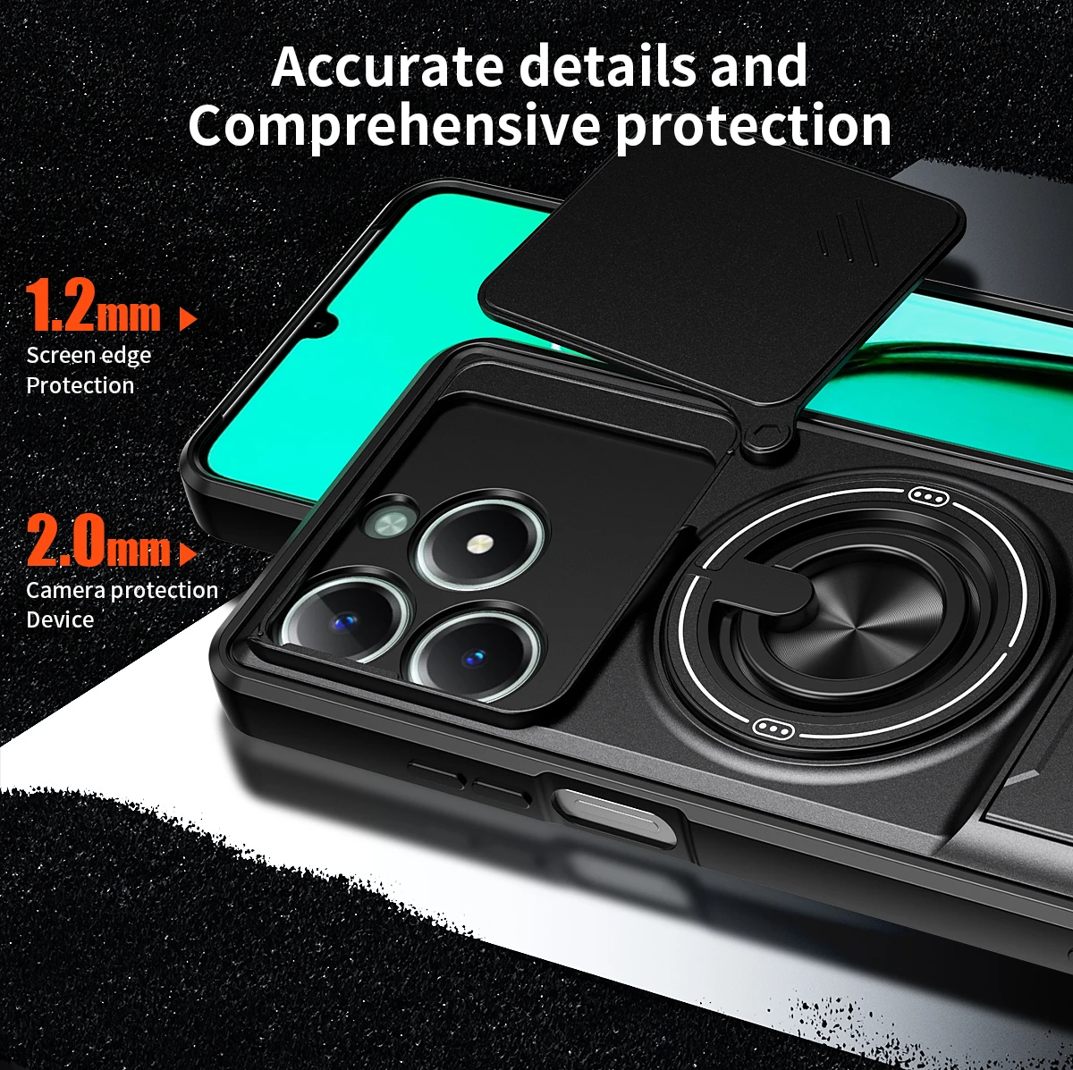 360° Rotating Ring Holder Magnetic Phone Case Protective Cover