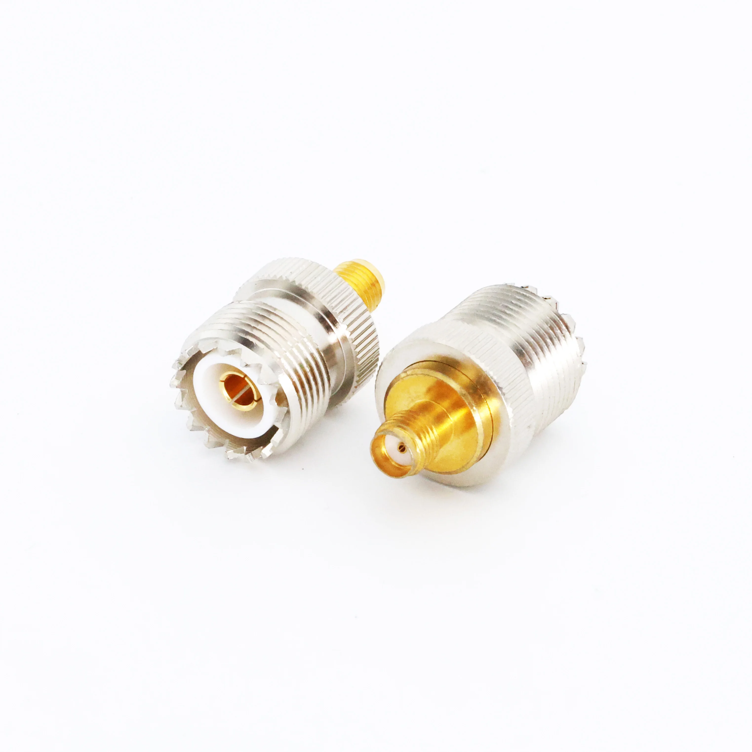 2pcs SMA Female To UHF Female RF Coaxial Connector Adapter SO-239 SO239 To SMA Converter