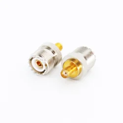 2pcs SMA Female To UHF Female RF Coaxial Connector Adapter SO-239 SO239 To SMA Converter