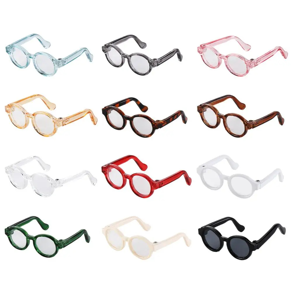 4.5 cm/1.77 in Plastic Doll Mini Glasses Multi-color Miniature Doll Accessory Doll Eyewear Gift