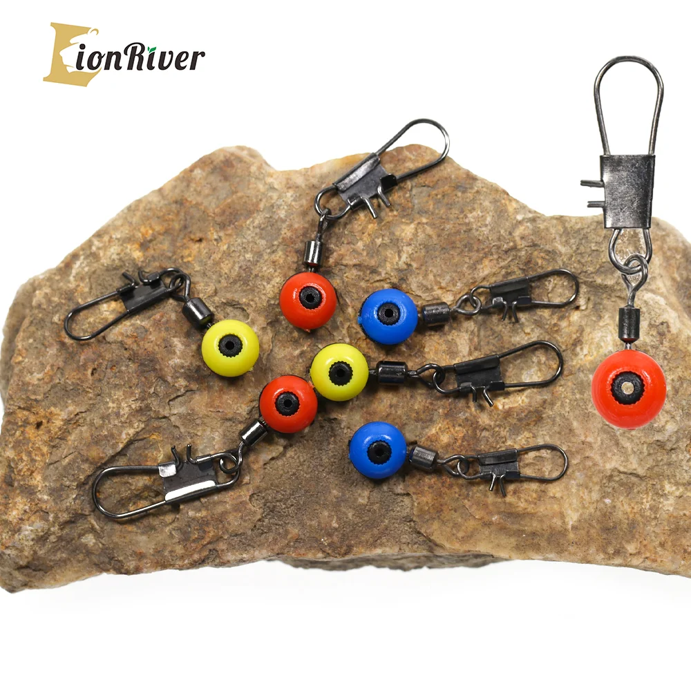 LIONRIVER Sea Fishing Space Beans Rolling Swivel Snap Float Bobber