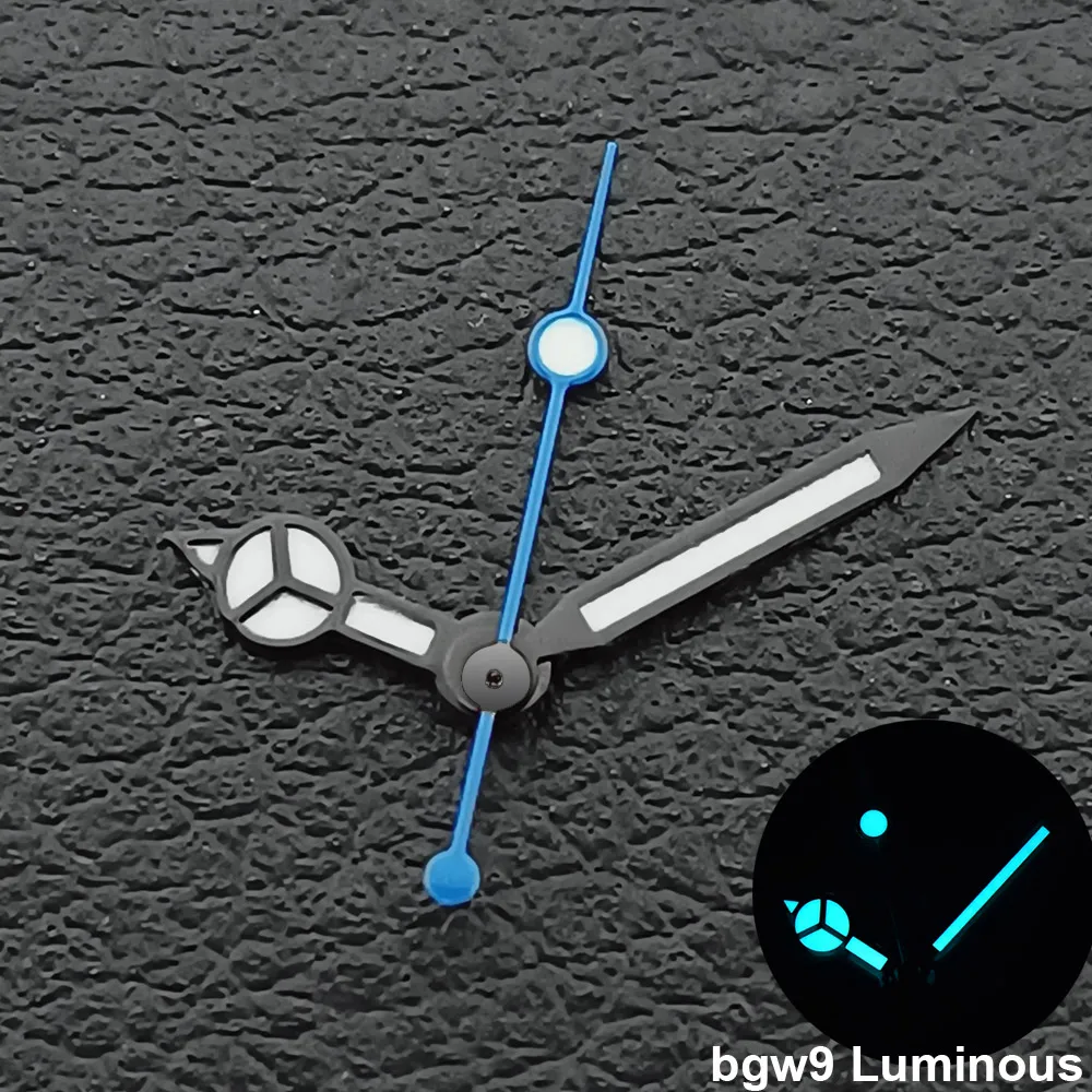 Silver/Gold/Rose Gold Watch Hands with Green Cyan Luminous Finish - Premium Timepiece Accessory