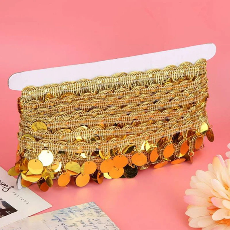 Tassel Trim 10Yards 3cm Sequin Tassel Fringe Trim For Dance Dress