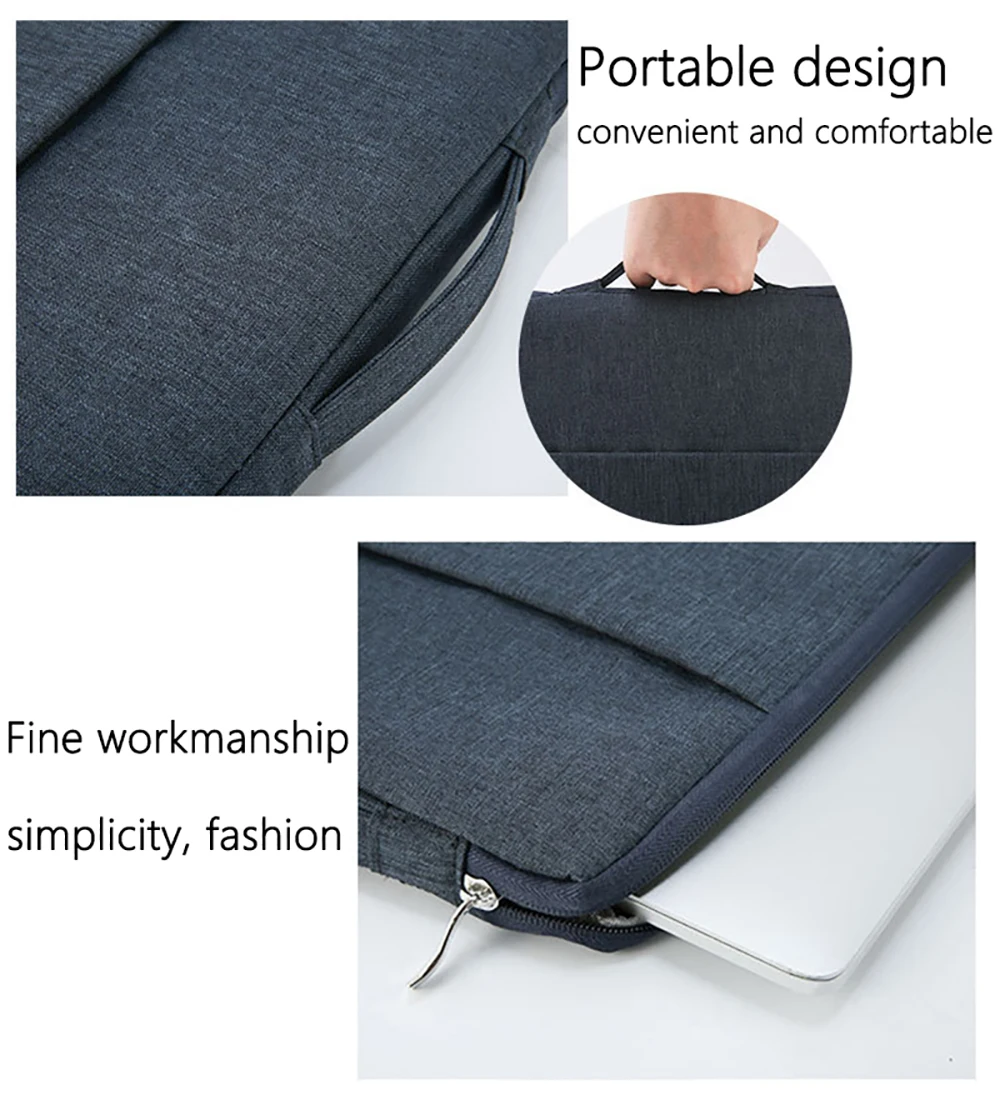 Laptop Sleeve Case para Macbook m2 m1 Air13.6 Air13.3 Macbook Pro13 14 15 16 Lidar com Bolso Pasta Bolsa Impermeável 133 - Imagem 2