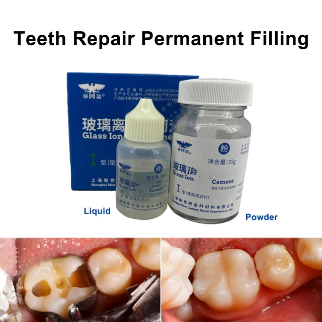 Dental Filling Material Permanently A2 Set Teeth Repair Kit Cavities Filler for Teeth Restoration Permanent At Home Dentistry