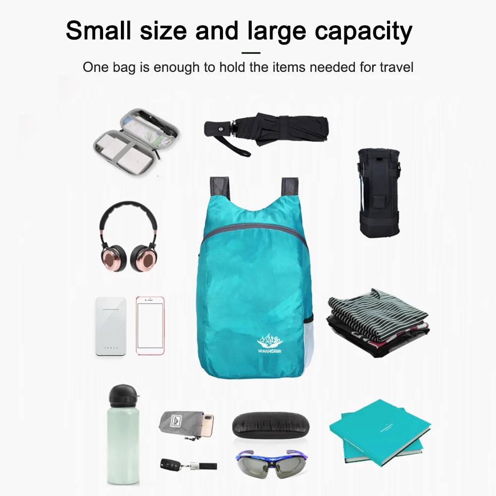 Waterproof Nylon Hiking Backpack for Men and Women