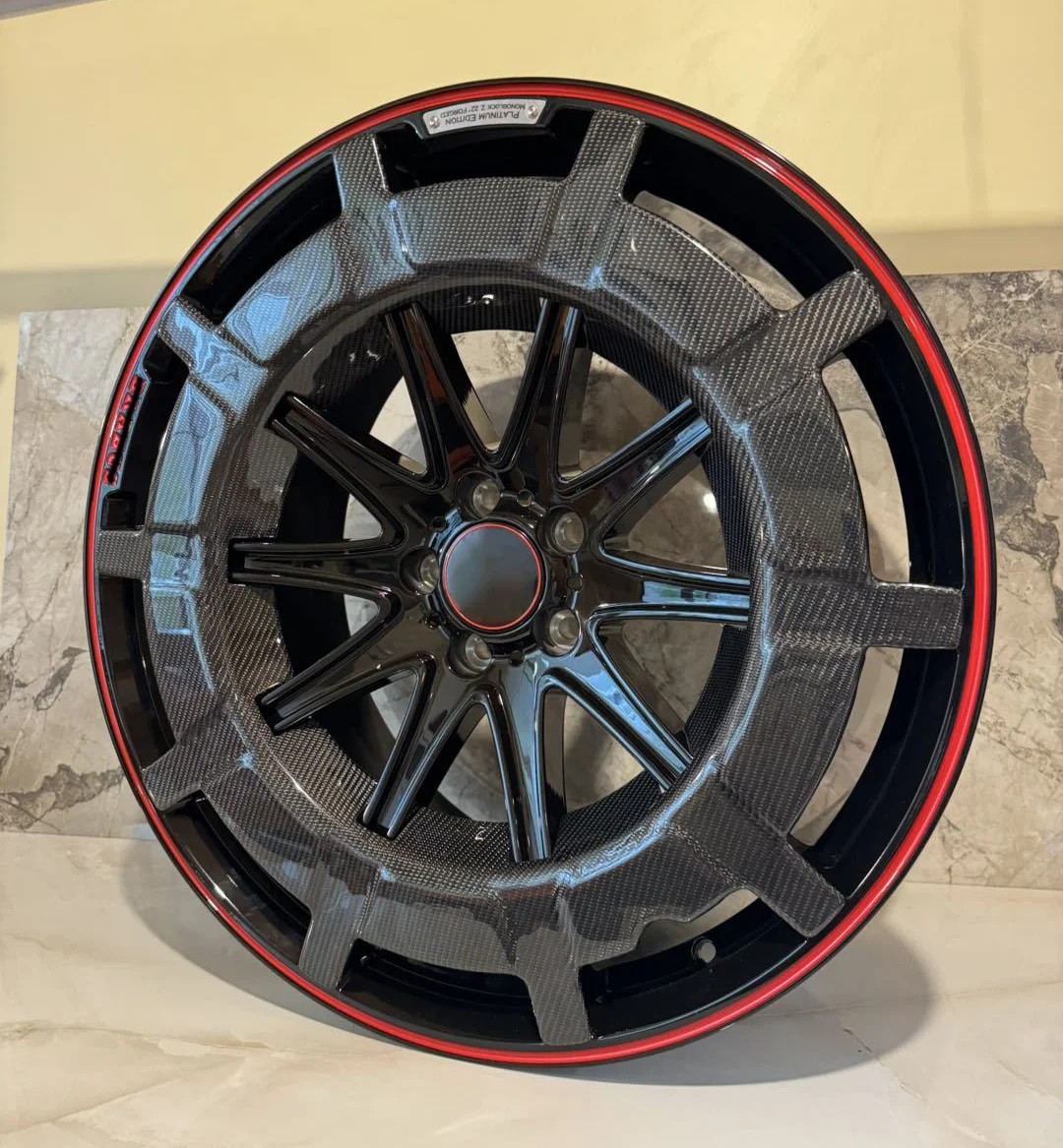 ホットセールデザイン カーボンファイバー ブラック 鍛造ホイール 21