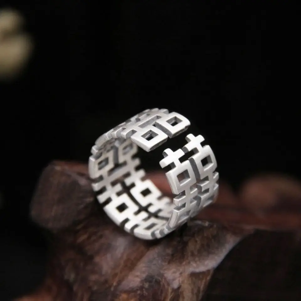 

New 2023 Vintage Classic Fortune Ring Unisex Open Index Finger Ring Banquet Jewelry Accessory Gift