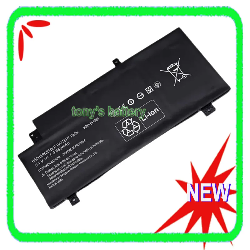 Bateria do Portátil para Sony Vaio Apto 15 Toque Svf15a Série Svf15a1acxb Svf15a1acxs Svf15a17clb Svf15ac1ql Vgp-bpl34 Novo Vgp-bps34