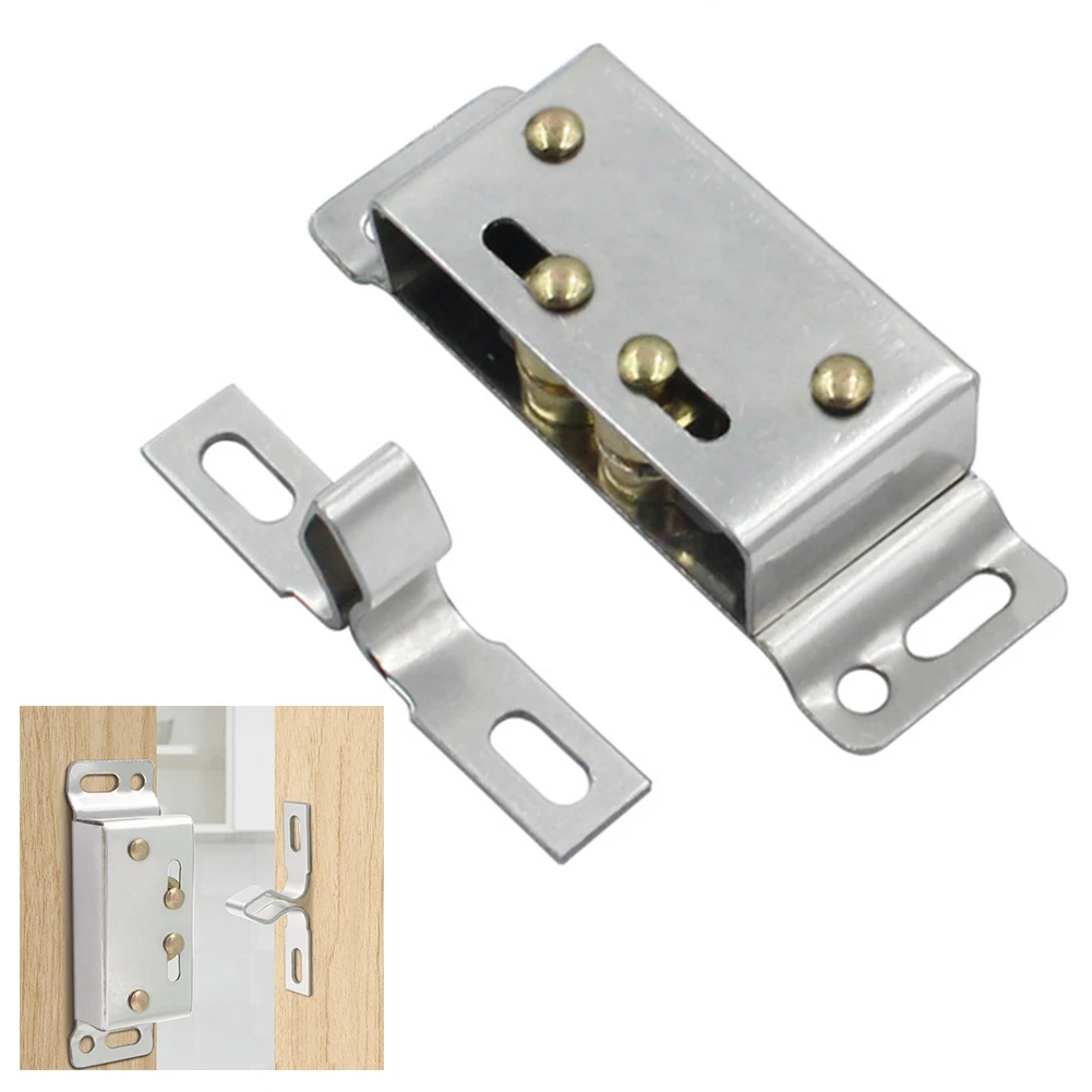 Magnetic Cabinet Latches Door Close Latch Silver Hardware