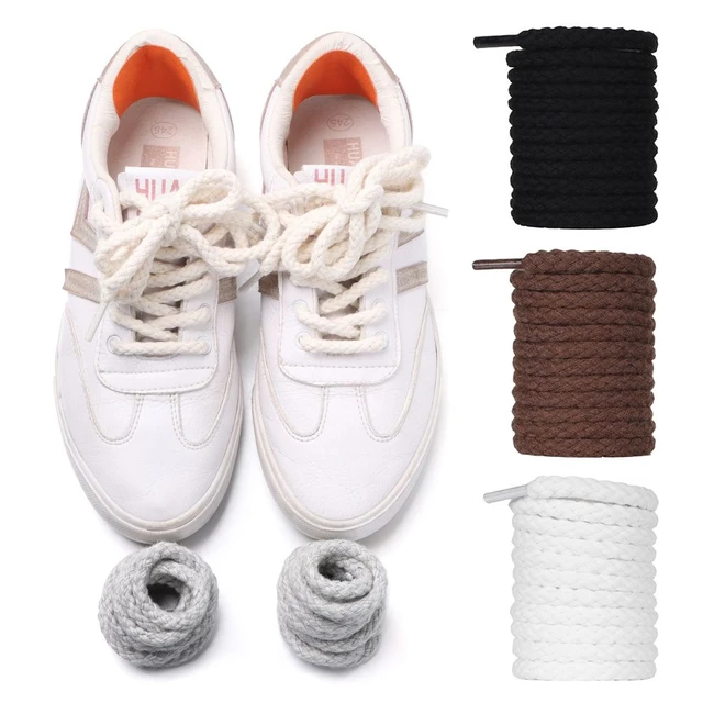 120 140 160cm Braided Hemp Rope Thick Printed Shoelaces Creative Unisex  Flat Canvas Sneakers AF1 Flat Shoes Laces Shoes Strings