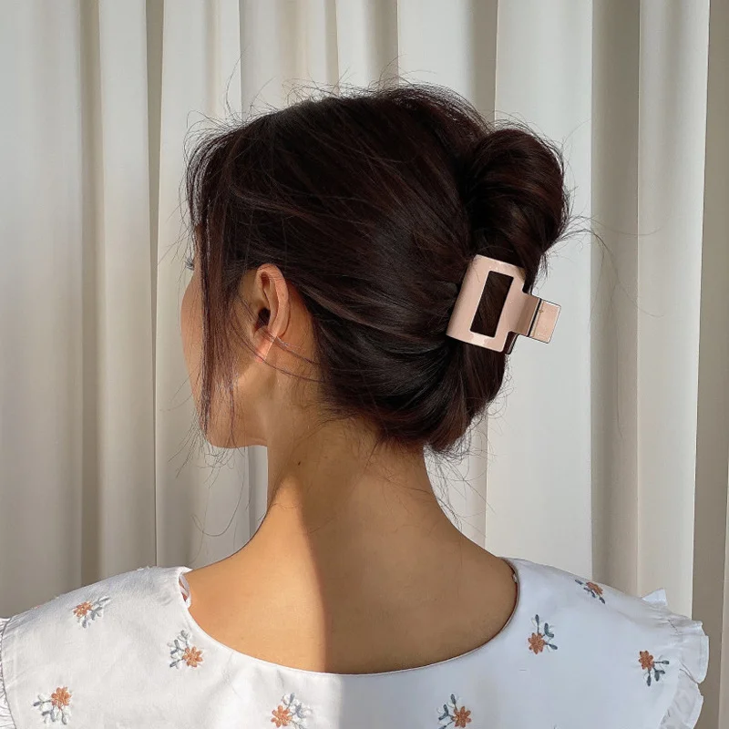 Korean Fashion Acetic Acid Grab Clip Girls Simple Ponytail Braid Shark Clip Tie Hair Grip Elegant Washboard Hair Accessories