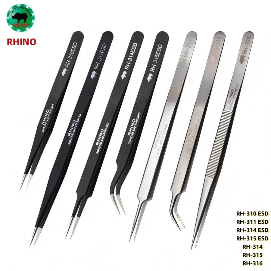 RH Japan Professional RHINO Tools Extended Tweezers Antistatic High Precision Super Hard for Watch and Cell Phone Repair