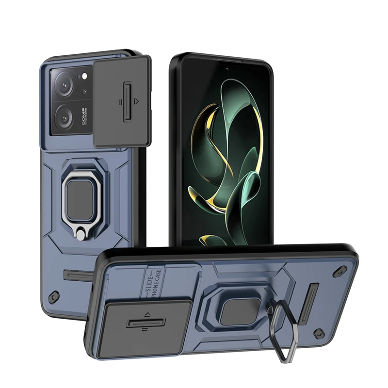 Enhanced Protective Sliding Camera Case with Magnetic Holder
