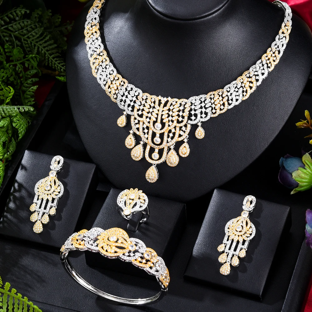 

GODKI Famous Brand Luxury African/Indian Jewelry Sets For Women Wedding Party Zircon Crystal Dubai Bridal Jewelry Set Gift