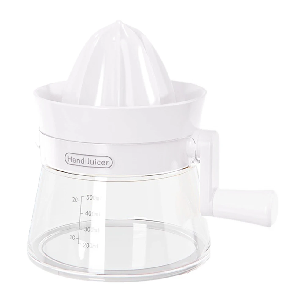 500ML 수동 착즙기 다기능 오렌지 감귤 라임 착즙기 손으로 짜는 과일 프레스 계량컵 포함 레몬 스퀴저