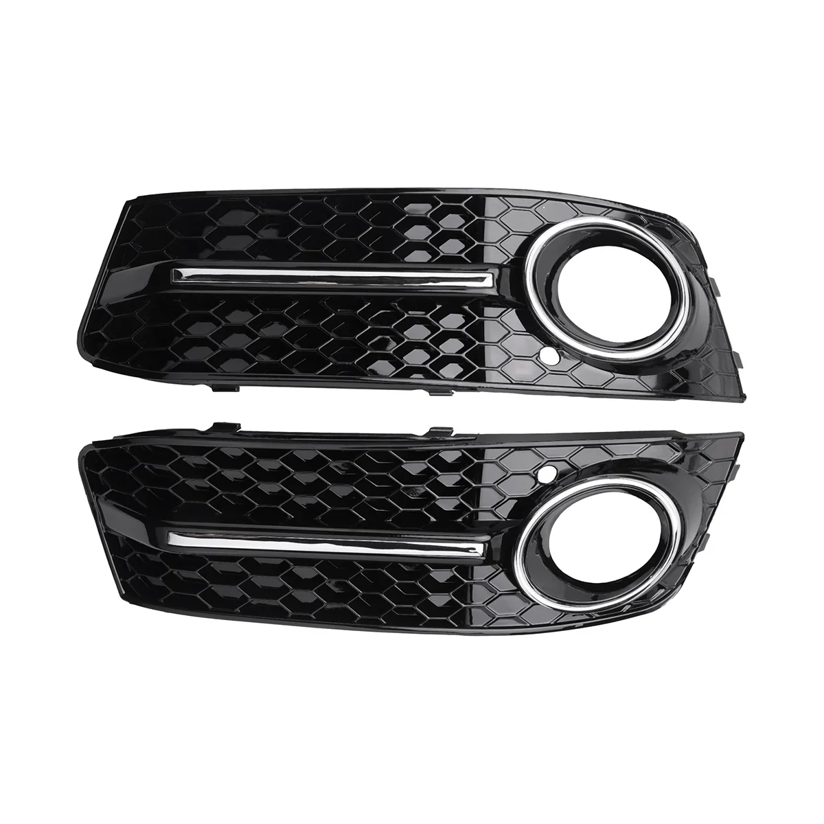 

1Pair Car Left & Right Front Bumper Fog Light Comb Grilles Grill for A4 B8 2009-2012 8K0807682 8K0807681