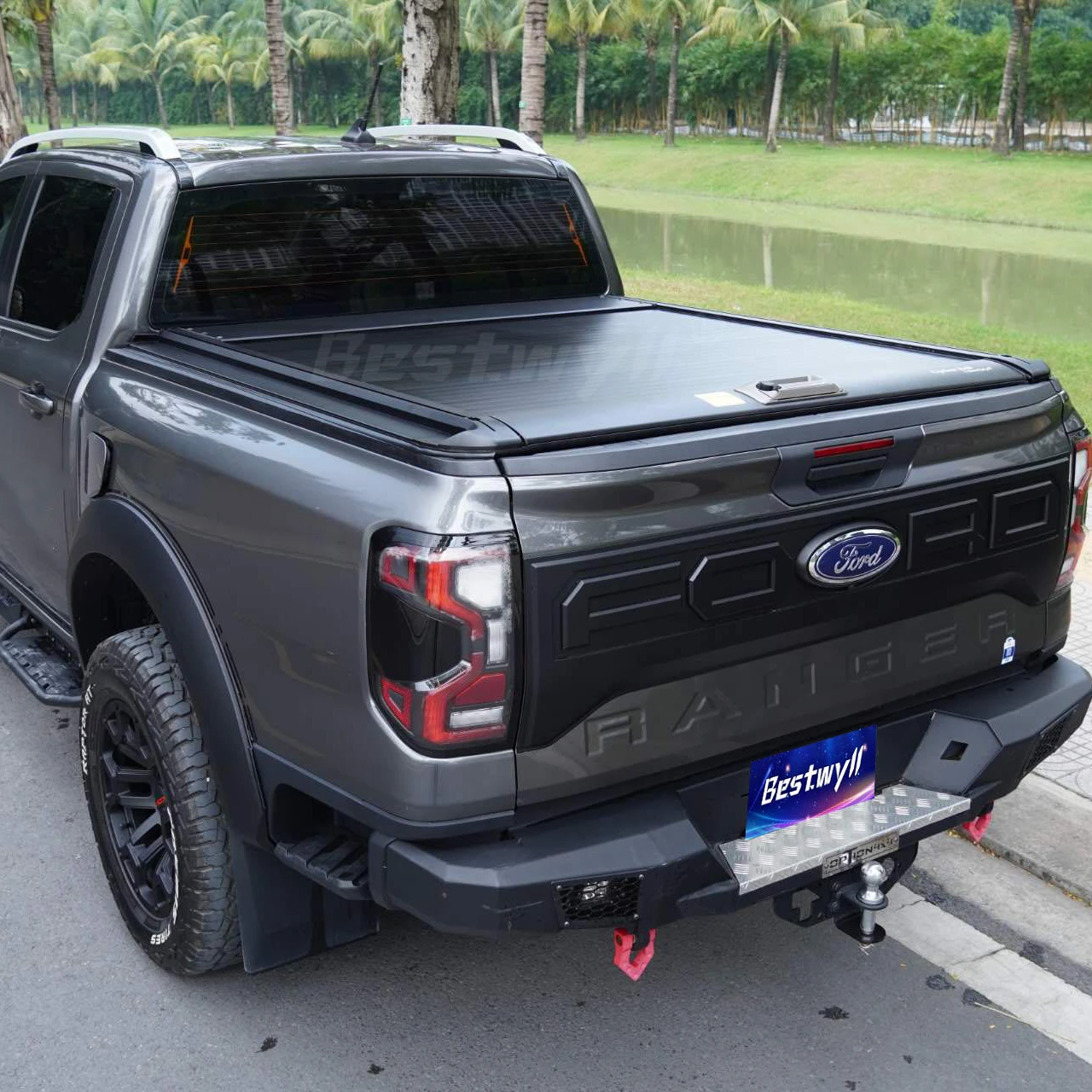 

BESTWYLL Agencies Tounno Cargo Compartment Retractable Roller Lid Truck Bed Manual Pickup Tonneau Cover For Ford Ranger Xlt Nk81