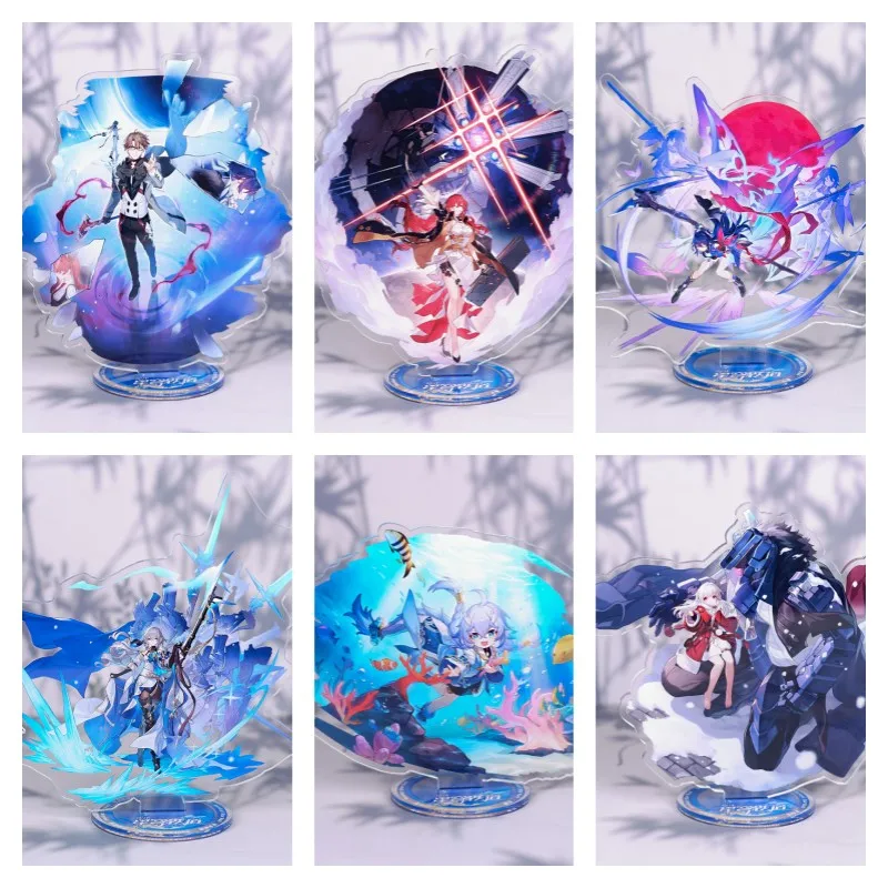 Honkai: Star Rail Anime Figures Bailu Clara Welt Yang Seele Cosplay Supporto Acrilico Modello Piatto Desk Decor Standing Sign Fans Gift