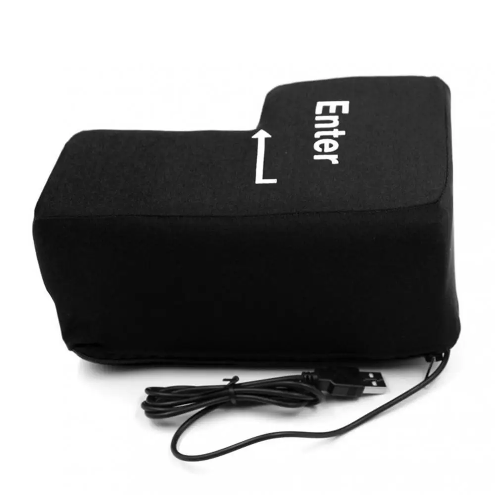 창의적인 스트레스 방지 거대한 입력 키, USB 컴퓨터 키보드 통풍구, 단추 베개, 사무실 데스크탑 스트레스 해소기