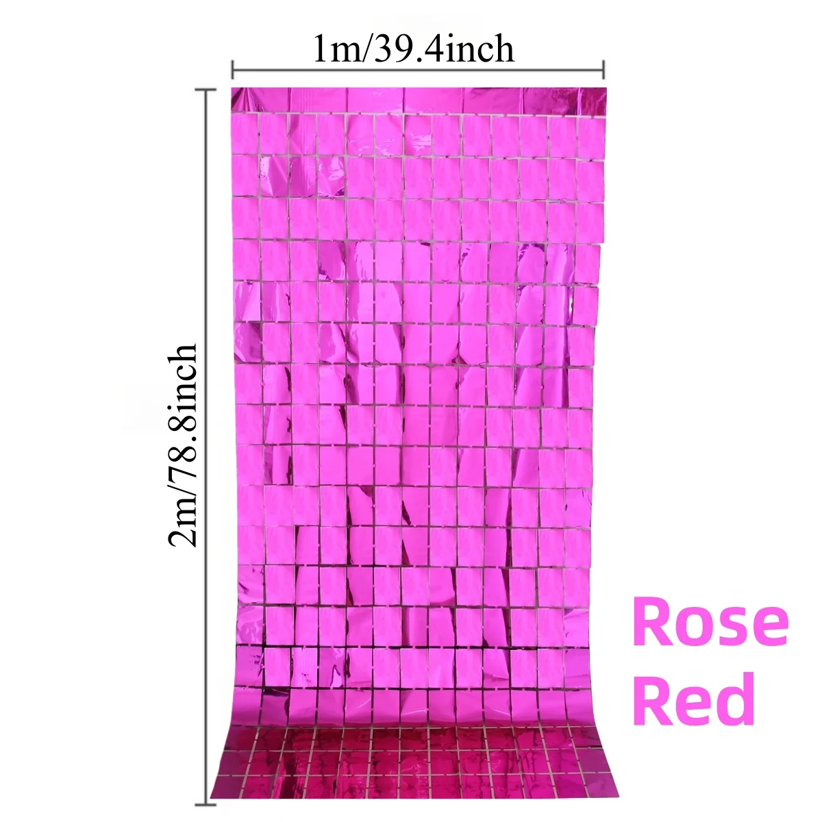 Sparkling Square Glitter Curtain Backdrop - Gold, Silver & Pink Shimmer Wall Decor